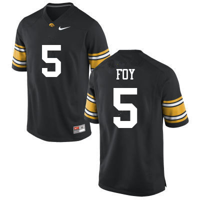 Men #5 Javon Foy Iowa Hawkeyes College Football Jerseys Sale-Black